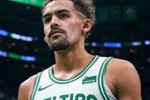 想去绿军👀？尚未续约的特雷-杨点赞凯尔特人球衣AI照