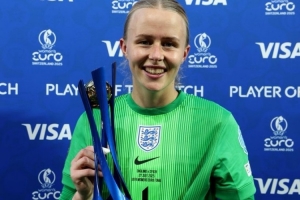 英女足门将：欧洲杯决赛点球大战我把西班牙门将的小抄水瓶扔了