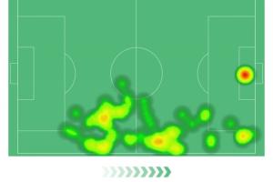 边锋卫😂阿森纳两名边卫热区图：一个在对方门前，一个在禁区边