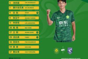 💚 北京国安今日首发💪连续主场🔰一起战斗！