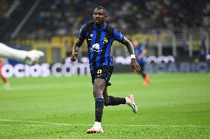 2次对阵都灵单场至少进2球，小图拉姆是国米队史第4位做到的球员