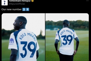 500万欧租借1年！热刺官方：新援中锋穆阿尼将身披39号球衣
