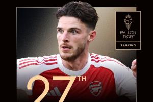 对皇马任意球双响！金球奖第27名：赖斯，生涯第二次提名