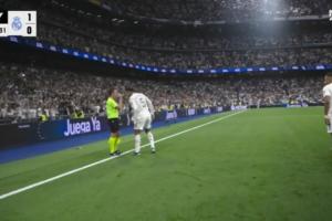 这次没越位！贝林厄姆助攻后找边裁说了些什么，边裁回应🤏手势