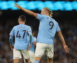 在哈兰德、福登同场进球的欧冠比赛中，曼城6战全胜