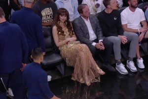 热火勇士场边，公主一样的观众火了，这美女是谁？