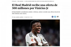 💥！西媒：皇马拒绝给维尼修斯大幅涨薪 沙特报价3亿欧即可放人