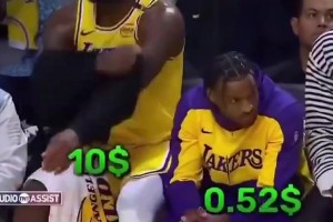 太直观了🤣父子赚钱速度对比：老詹赚一百刀时，布朗尼才5刀乐