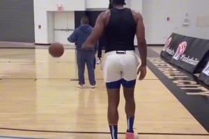 登哥现在常用的撤步三分动作，有可能吹走步吗？