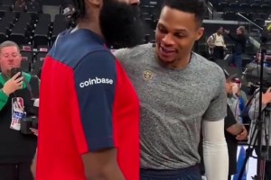 威少重回洛杉矶！想看二哥和三弟赛前拥抱唠嗑了☺️☺️☺️