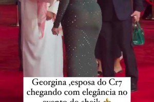 缺乏教育&缺乏尊重！乔治娜穿半透明礼服遭沙特网友怒批