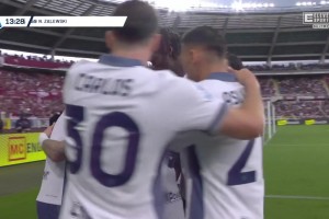 国米先下一城！扎莱夫斯基外围远射世界波破门！