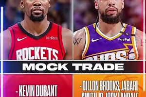 KD有意火箭！此前美媒模拟：火箭出小贾狄龙兰代尔2首轮换KD