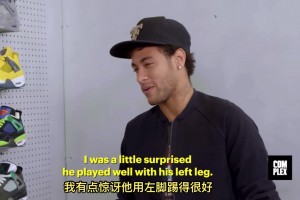 当年内马尔和比伯一起玩的片段！内马尔：小老弟练练没准能踢职业