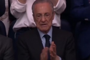 莫德里奇赛后告别演讲，看台弗洛伦蒂诺表情复杂疑似落泪！