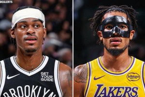 有戏？美媒模拟交易：湖人送出范德彪等，三将一首轮得篮网赵四！