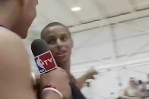 青春的气息！09年身为状元的格里芬，采访库里&哈登