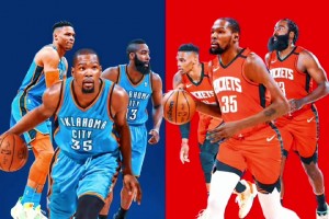 火雷一家亲！这下雷霆三少杜威登三人都在火箭打过球了😍😍