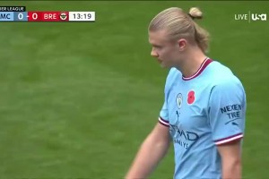 哈兰德：我X！福登假动作把哈兰德晃出底线😭