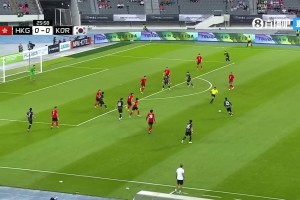 韩国1-0领先中国香港 姜尚润转身低射破门