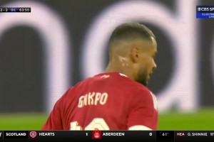 毕巴2-2再次追平！桑纳迪头球攻门，皮球打到加克波脸上弹进球门