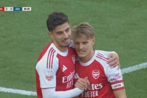 这是哈弗茨你敢信😱萨卡送助攻，哈弗茨奔袭后单刀低射打进