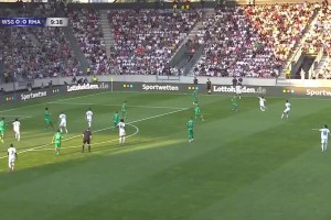 皇马领先！迪亚斯精准传中，米利唐头球吊射破门！