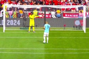 🤣世界名画！奥纳纳请君入瓮，哈兰德冷静罚进反方向