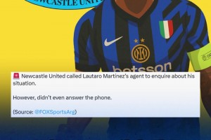 阿根廷FOX体育：纽卡曾试图联系劳塔罗，但其经纪人甚至没接电话