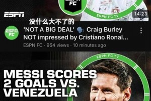 同样是打进两球！网友对比ESPN对梅西C罗的标题👀