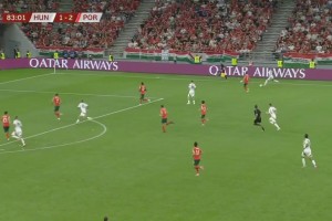 头球梅开二度！瓦尔加抢点头球破门，匈牙利扳平葡萄牙