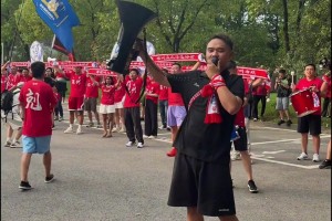 燃！“圣奥体女神”贾紫婷和徐州球迷一起为苏超徐州队加油❤