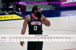 看数据听声音猜猜！哈登40+三双，你知道这是哪一场比赛吗？🤔